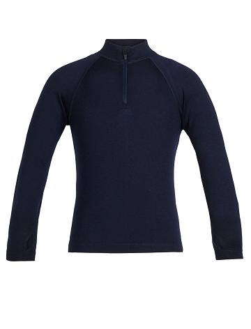 Kids' Icebreaker Merino 260 Tech Half Zip Thermal Top Long Sleeve Midnight Navy | CA 1007VRWD